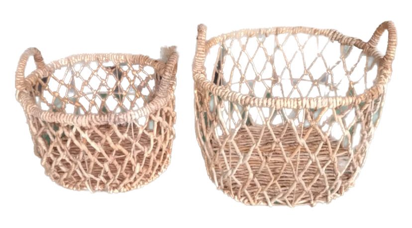 Banana Oval Basket set of 2 by Maryani Craft