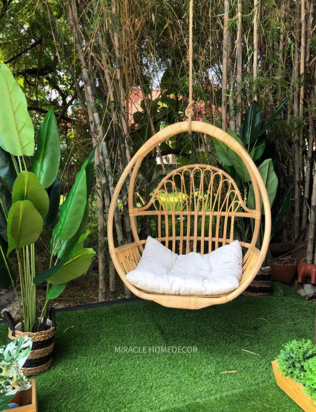 Rattan Swing Round by Miracle