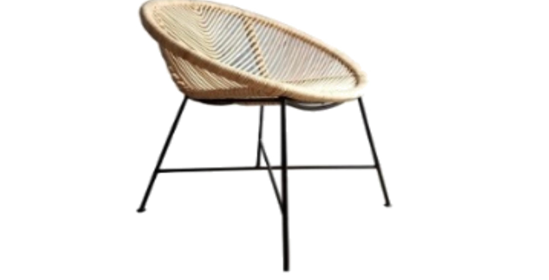 Rattan Chair with Metal Leg by Permatani