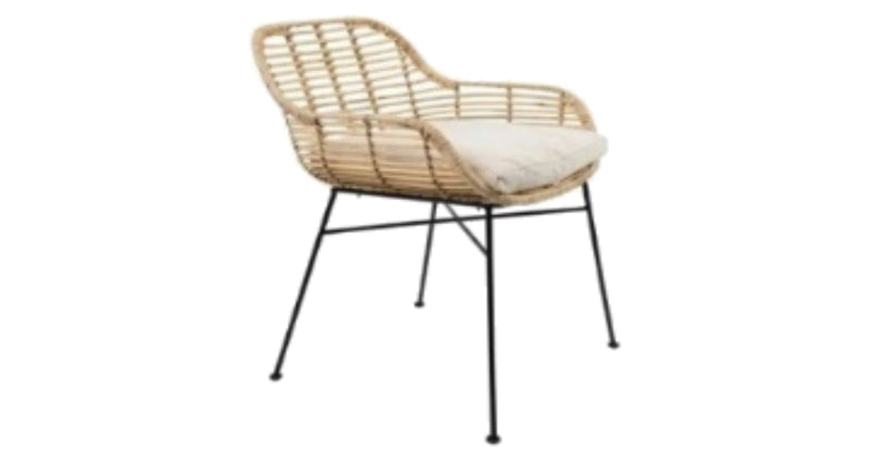 Rattan Chair with Metal Leg by Permatani