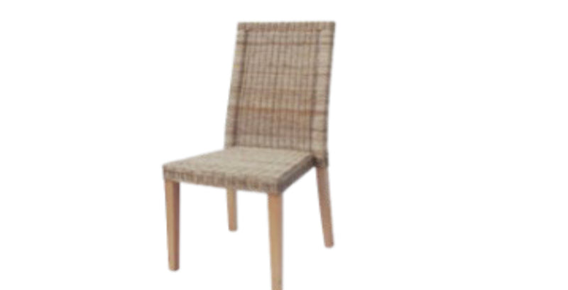 Teakwood Chair with Natural Rattan Webbing by Permatani