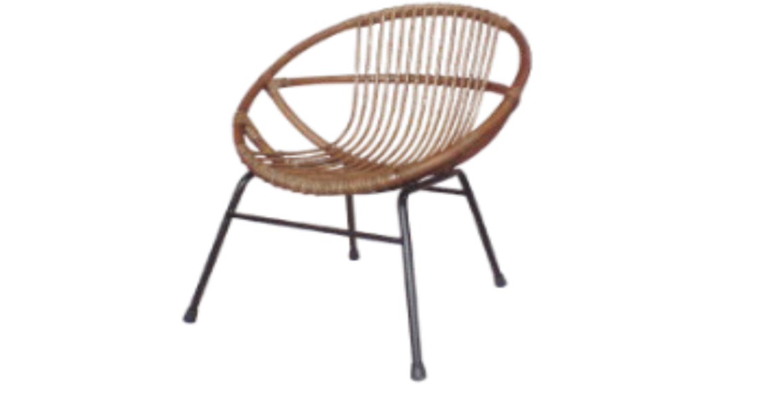 Rattan Chair with Metal Leg by Permatani