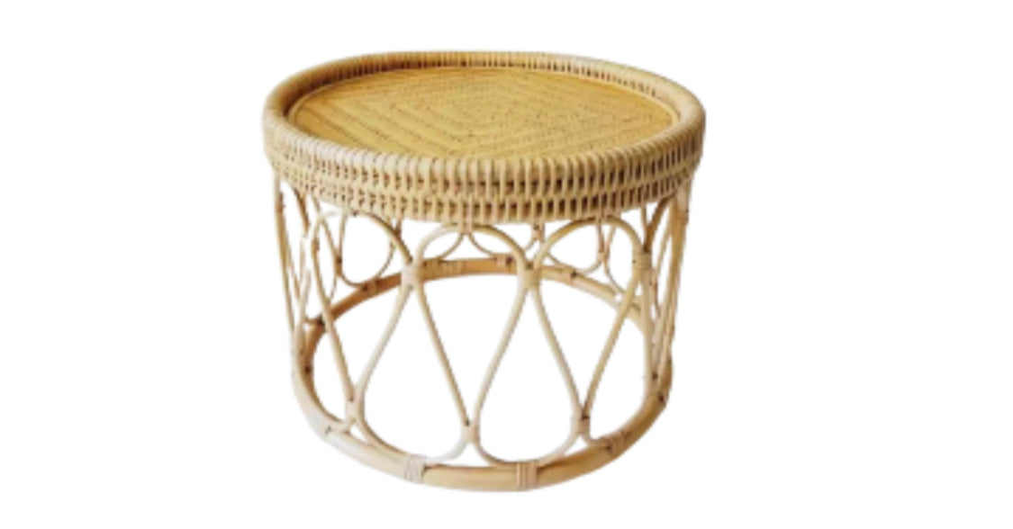 Rattan Side Table by Permatani