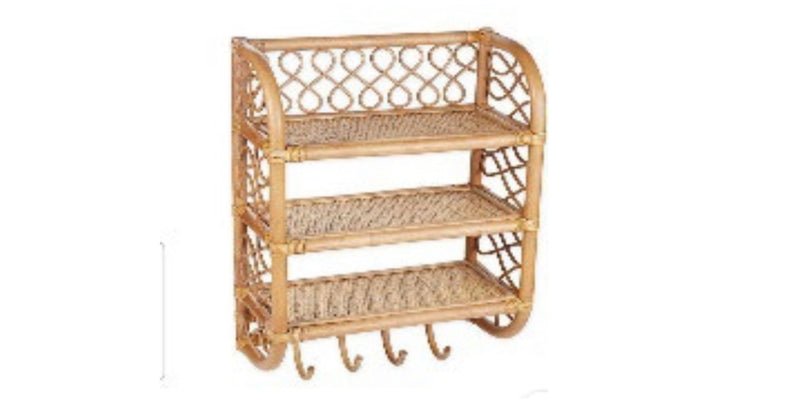 Rattan Hanging Wall Selves by Permatani