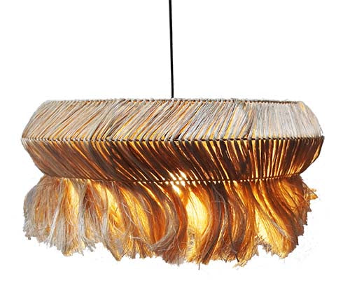 Arupadhatu Abaca Hanging Lamp by Palem Craft