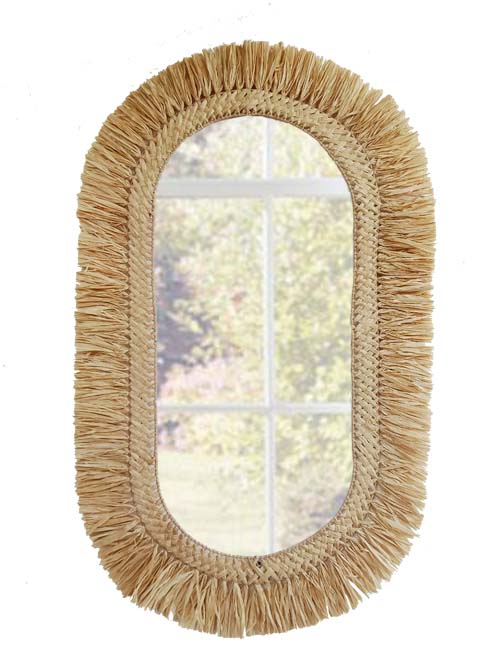 Kamadhatu Sisal Mirror by Palem Craft