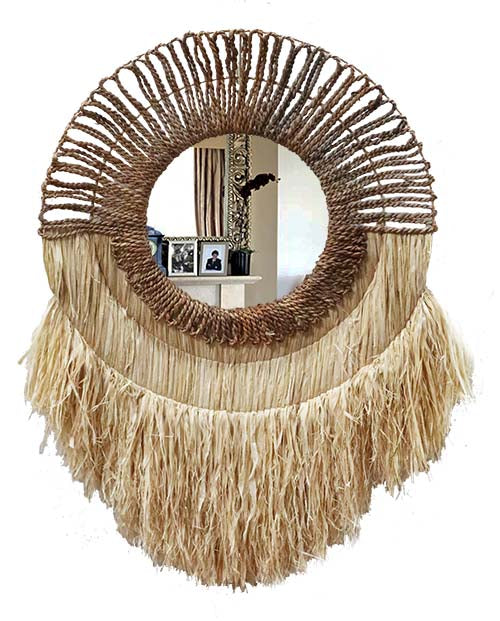 Kamadhatu Sisal Mirror by Palem Craft