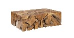 Teak Chunk Coffee Table Rectangle by Atharia Art