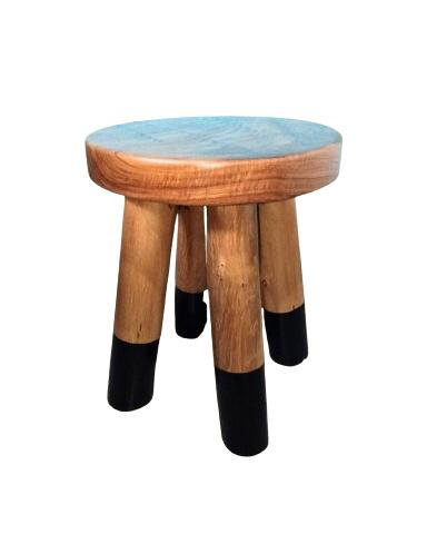 Round Stool in Black Accent by Laksa Idea