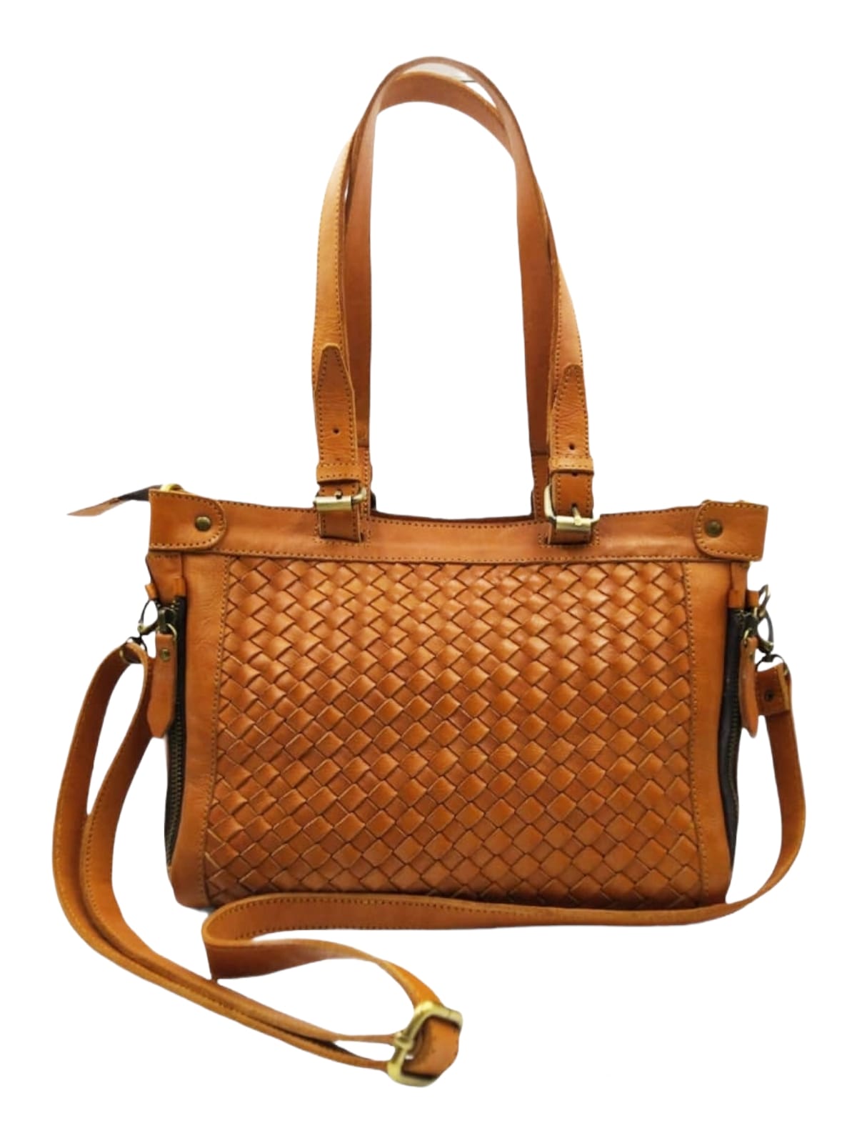 Filiana Woven Leather Bag by Lin's Craft Leather