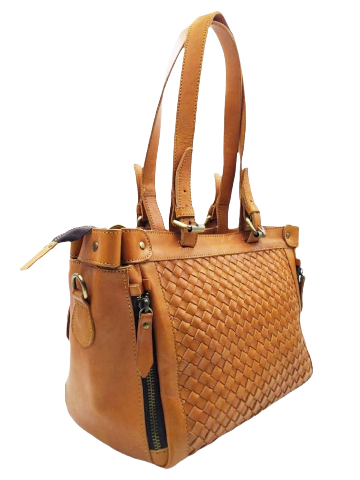 Filiana Woven Leather Bag by Lin's Craft Leather