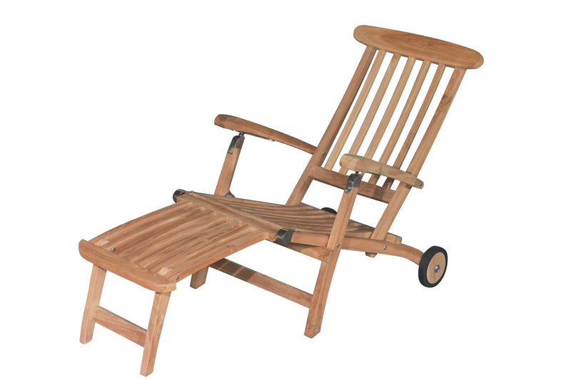 Deckchair Stainless Stell with Wheel