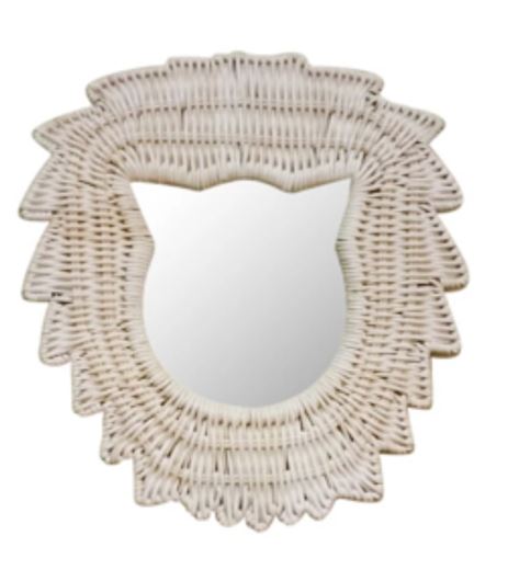 Rattan Mirror - Lion